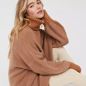 {Offline By Aerie} Turtle Neck Knit Pullover Sweater | Brown ~ Size Medium